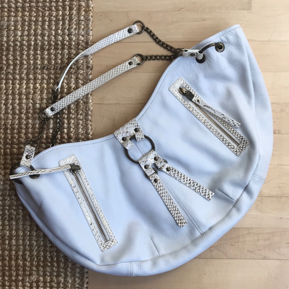 Cole Haan G Series White & Gold Handbag